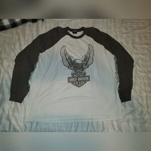Harley-Davidson Men's Brown and White  Long Sleeve Shirt XXL